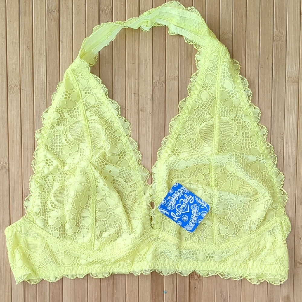 Free People Lemon Lace Halter Bralette